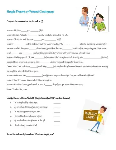 Simple Present and Present Continuous