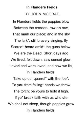 In Flanders Fields