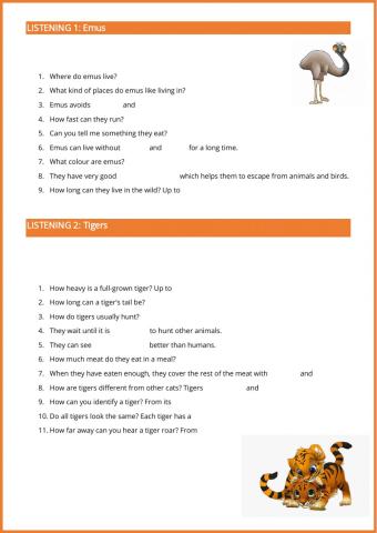 Listening and comprehension