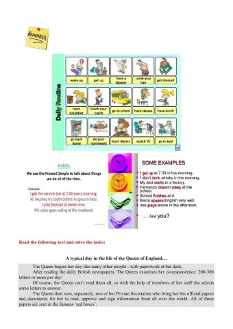 A typical day in the life of the Queen of England