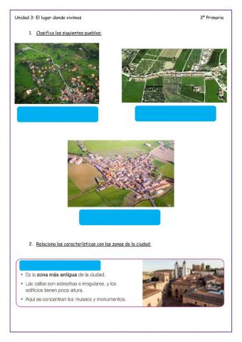 Las ciudades y los pueblos