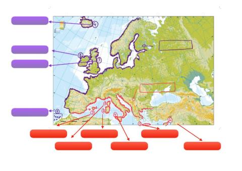 Costes i illes a Europa