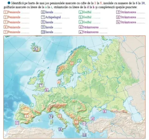 Europa- poziție și țărmuri