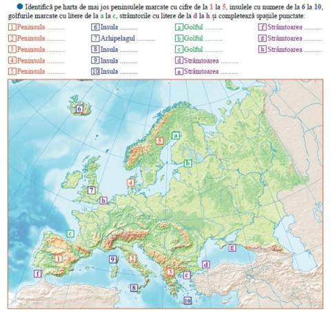 Europa- poziție și țărmuri