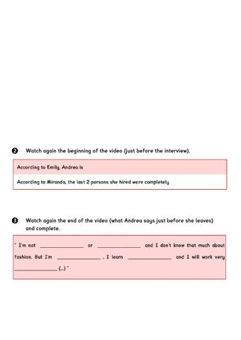 The Devil Wears Prada - job interview (part 2)