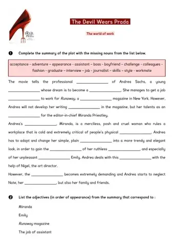 The Devil Wears Prada - world of work (part 1)