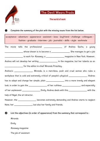 The Devil Wears Prada - world of work (part 1)