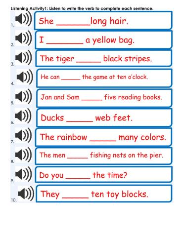 Using the verbs to have and to see
