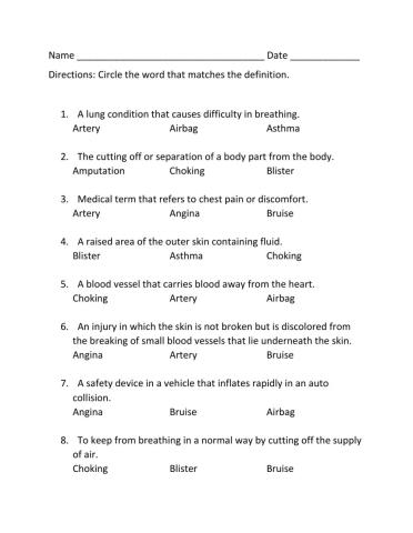 Medical Definitions 2