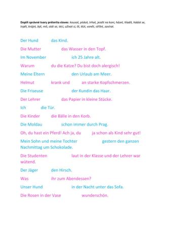 Starke Verben - Präteritum