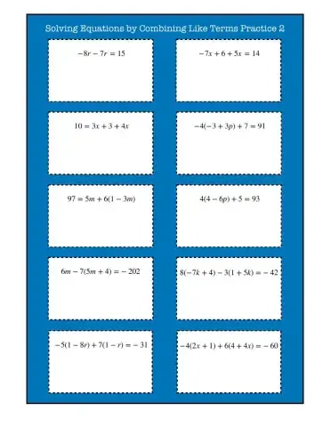 Solving Equations by Combining Like Terms Practice 2