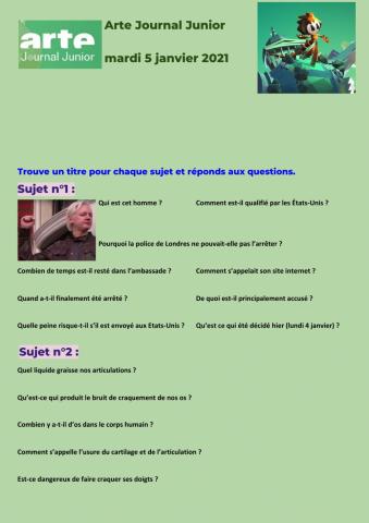 Arte Journal Junior 05.01.2021