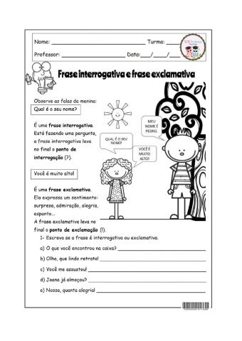 Frases exclamativas e interrogativas