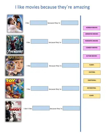 I like movies because they-re amazing