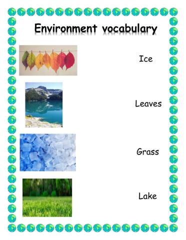 Environment vocabulary
