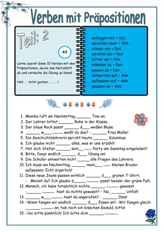 Rektion der Verben 2