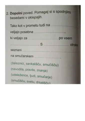 SLJ-bralno razumevanje-smučanje