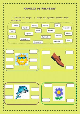 Familia de palabras