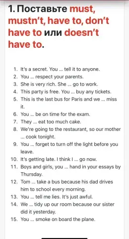 Modal verbs ( must-have to)