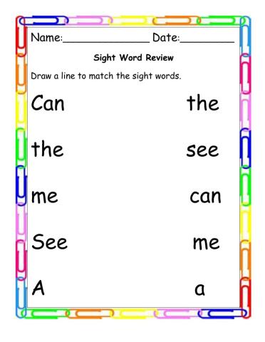 Sight Word Review 2
