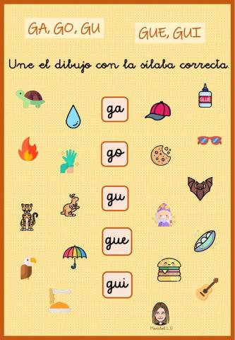 Ga, go, gu, gue, gui