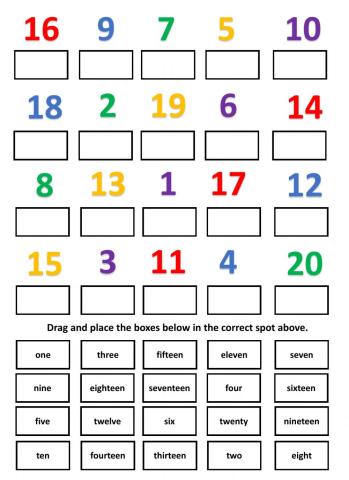 Numbers 1-20