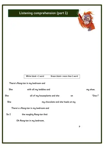 Listening comprehension - Rang-tan (part 1)