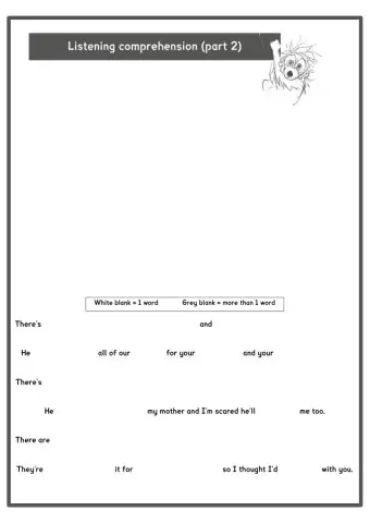 Listening comprehension - Rang-tan (part 2)