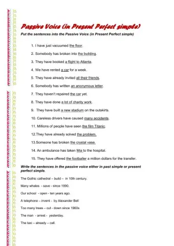 Passive voice in Present Perfect Simple