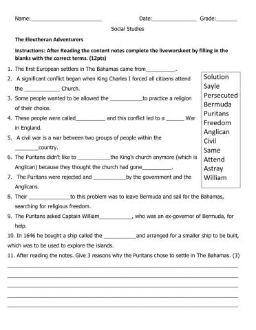 The Eleutheran Adventurers