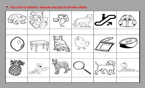 Escoge la primera silaba: MPSL 2
