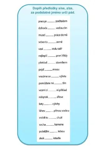 předložky s, z