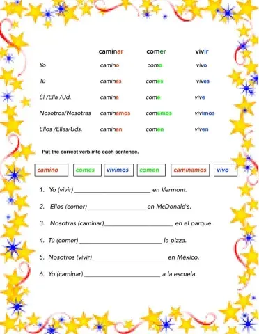 Verbos Regulares en el Presente