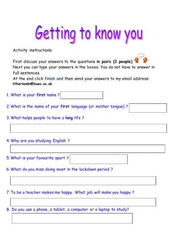 Getting to Know You