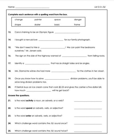 Questions worksheet 2 d-3 5th grade