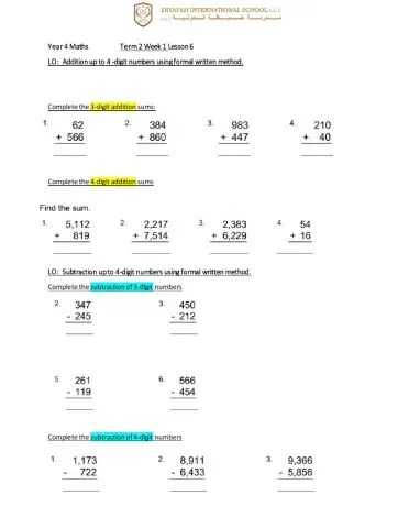 Maths week 1 lesson 6
