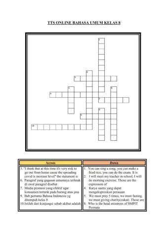 Tts bahasa umum kelas 8