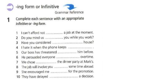 Gerund&Infinitive