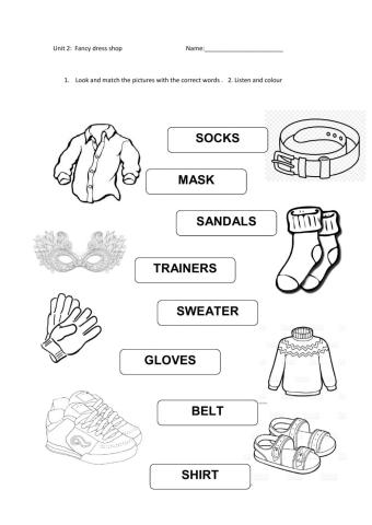 Clothes vocabulary