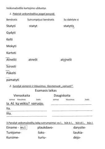 Veiksmažodžių kartojimas