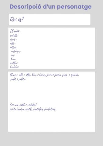 La descripció de persones