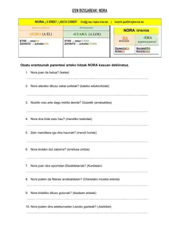 Leku deklinabidea: nora-norengana