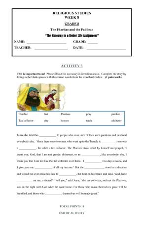 The Pharisee and the Publican