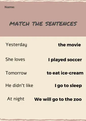 Match the sentences