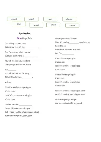 Apologize-one republic