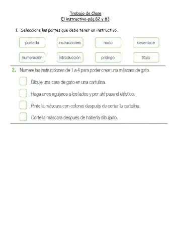 Español 2G-El instructivo