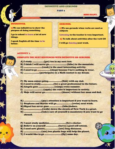 Infinitive and gerunds