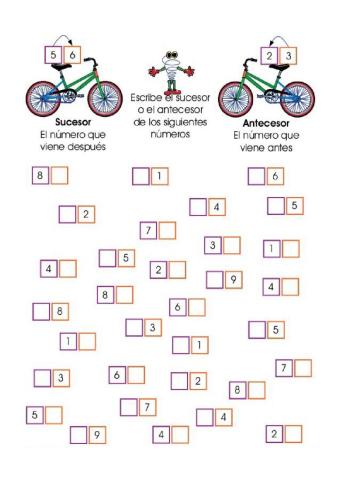 Antecesor, entre y sucesor