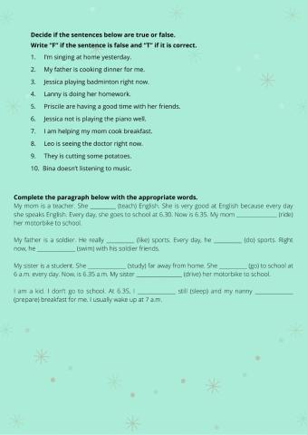 Present continuous tense