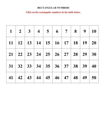 Rectangular Numbers